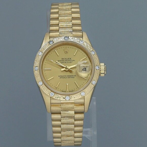 Ladies Rolex 26mm Diamond Datejust President Band Watch With BOX - Picture 1 of 6